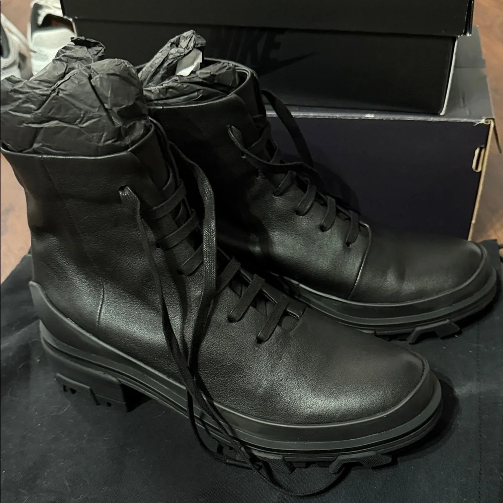 Brand New Rag & Bone Lace Up Genuine Leather Combat Boots - Picture 4 of 8